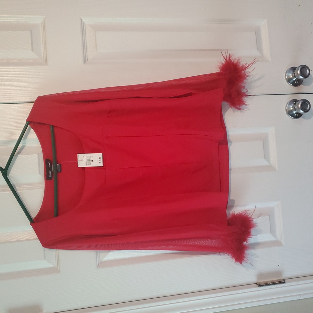 Ashley Stewart, Blouse, Red, 14/16